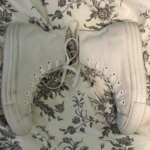 All white Chuck Taylor Converse